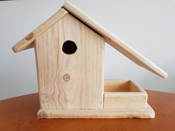 Nichoir en bois recyclé pour oiseaux – Image 3