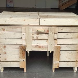 Composteur en bois recyclé – Fabrication artisanale
