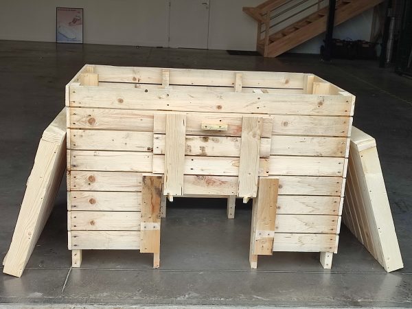 Composteur en bois recyclé – Fabrication artisanale – Image 2